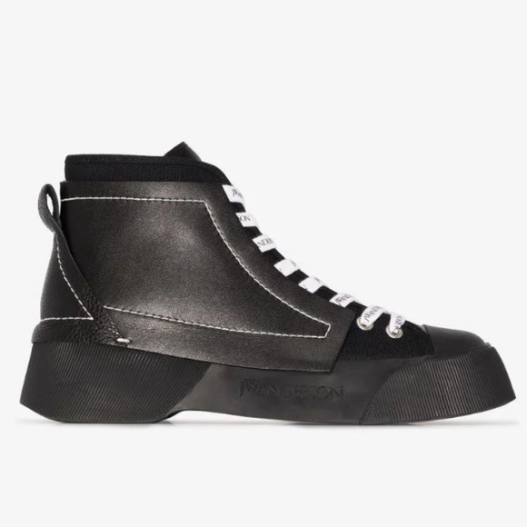 NWT JW ANDERSON Black Vulco Panelled High Top Sneakers chunky womens size 6 - Picture 2 of 12